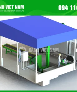 Mô hình tư vấn bố trí thiết bị trong dây chuyền băm gỗ 15 tấn công nghiệp