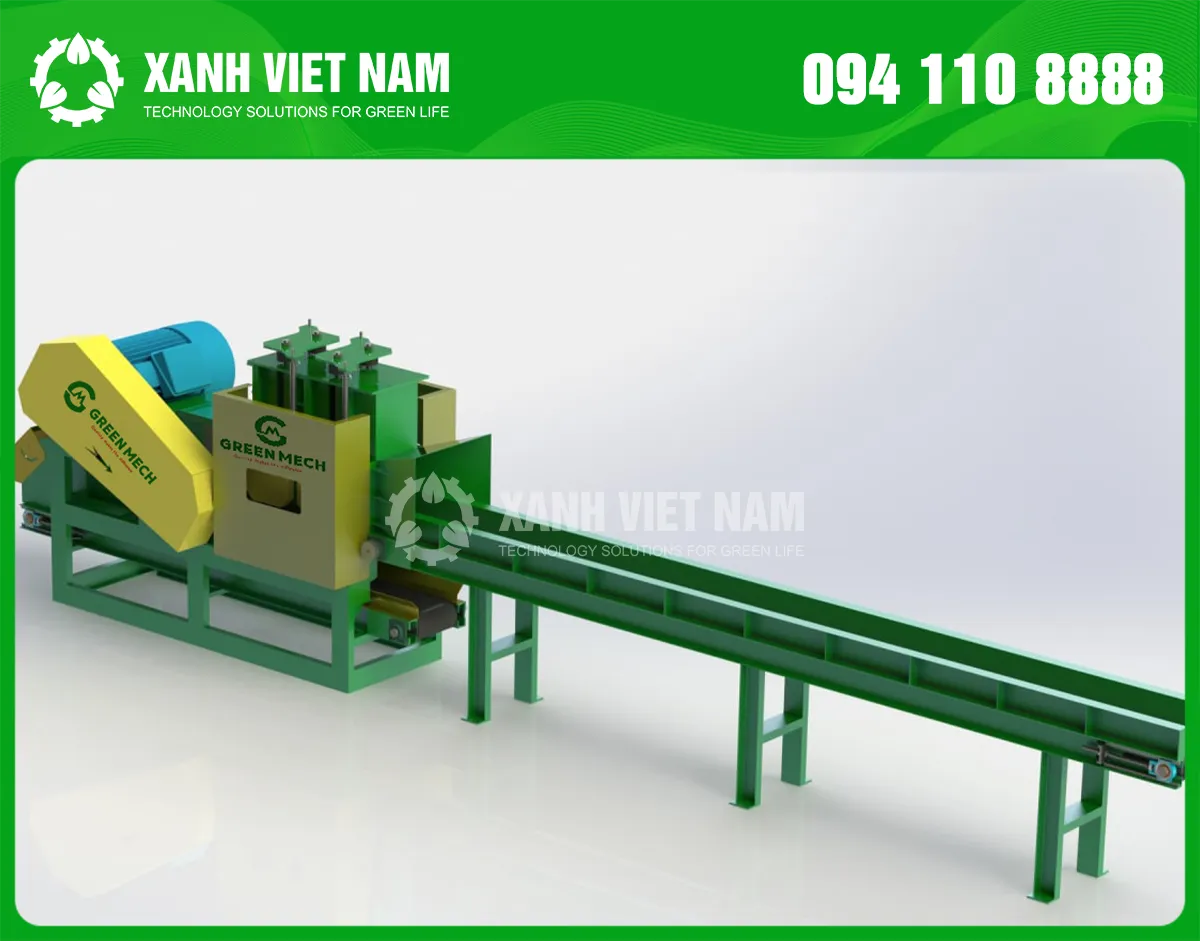 Thiết kế đồng bộ máy nghiền gỗ và băng tải xả liệu
